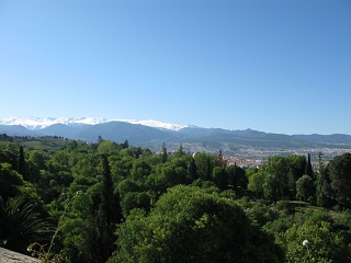Granada - distant view of snow